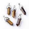 Natural Tiger Eye Double Terminated Pointed Pendants G-S240-11-2