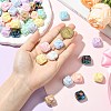 50Pcs 10 Colors UV Plating Opaque Acrylic Beads PACR-CJ0001-47-4