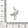 Brass Micro Pave Clear Cubic Zirconia Pendants CU-CBA3D76-04P-3