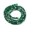 Electroplate Transparent Glass Beads Strands EGLA-A046-01A-18-3