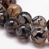 Natural Dragon Veins Agate Bead Strands G-K166-14-12mm-01-3