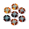 Painted Transparent Acrylic Beads OACR-T029-03I-1