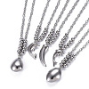 304 Stainless Steel Pendant Necklaces NJEW-O113-05P-1