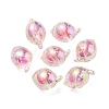 UV Plating Rainbow Iridescent Acrylic Beads OACR-F004-07H-1