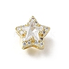 Brass Micro Pave Cubic Zirconia Beads KK-D379-01G-03-1
