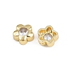 Brass Micro Pave Cubic Zirconia Beads KK-A269-56G-2