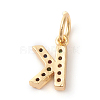 Brass Micro Pave Colorful Cubic Zirconia Charms X-ZIRC-F092-01-K-2