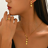 Stainless Steel Star Earrings & Necklaces & Rings Sets for Women IZ1573-1