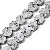 Electroplated Natural Lava Rock Beads Strands G-K388-04B-07-3