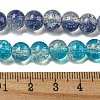 Transparent Crackle Baking Paint Glass Beads Strands DGLA-T003-01A-M-3