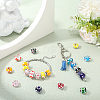 40Pcs 10 Colors Handmade Lampwork European Beads LAMP-PA0001-14-3
