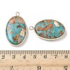 Dyed Synthetic Imperial Jasper Pendants G-D337-03C-G-3