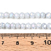 Anti-Tarnish Electroplate Rondelle Glass Beads Strands X-EGLA-T021-4mm-17-01-4