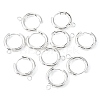 201 Stainless Steel Huggie Hoop Earring Findings STAS-P283-01E-S-4