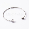 Fashion 304 Stainless Steel Cuff Bangles Torque Bangles BJEW-H473-01M-4