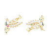 Brass Micro Pave Colorful Cubic Zirconia Pendants X-ZIRC-N039-269-3