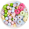 20Pcs 5 Colors Imitation Mink Fur European Beads FIND-PA0001-62C-1
