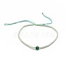 Adjustable Natural Agate Braided Bead Bracelets BJEW-F391-A15-2