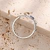 925 Sterling Silver Pave Cubic Zirconia Finger Rings FS-WGB4F1D-03-2