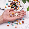120Pcs 4 Style Painted Natural Wood Beads WOOD-FW0001-07-4