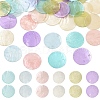 60Pcs 6 Colors Spray Painted Natural Capiz Shell Pendants BSHE-YW0001-18-1