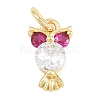 Brass Micro Pave Cubic Zirconia Pendants KK-F938-34G-02-1