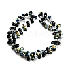 Electroplate Transparent Glass Beads Strands EGLA-P052-01A-AB04-2