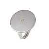 Non-Tarnish 304 Stainless Steel Pad Ring Settings STAS-K278-11F-P-1