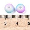 Opaque Spray Painted Glass Beads GLAA-G118-01N-3