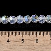 Electroplate Transparent Glass Beads Strands X-EGLA-A035-T6mm-L19-4