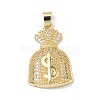 Micro Pave Clear Cubic Zirconia Pendants KK-L253-13G-05-1