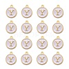 Golden Plated Alloy Charms X-ENAM-S118-01Y-2