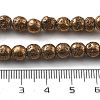 Electroplated Natural Lava Rock Beads Strands G-A251-B01-01A-4