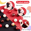 1 Set Mixed Style Acrylic Round Beads Sets SACR-PH0001-52H-4
