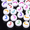 Initial Acrylic Beads X-OACR-E001-20J-1