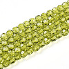 Baking Paint Transparent Glass Beads Strands DGLA-A035-T4mm-D11-1