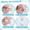6Pcs Butterfly Alloy Rhinestone Cufflinks FIND-ME0003-13-3