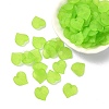 Transparent Frosted Acrylic Leaf Charms FACR-YW0001-06B-1