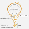 304 Stainless Steel with Natural Freshwater Pearl Double Layer Necklaces FS-WG7985A-02-1