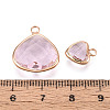 Brass Glass Pendants GLAA-T027-05-3