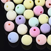 Flocky Acrylic Beads OACR-T005-27-10mm-1