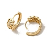 Brass Micro Pave Cubic Zirconia Hoop Earring EJEW-L271-05KCG-01-2