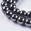 Non-Magnetic Synthetic Hematite Beads Strands X-G-H1624-10mm-3-3