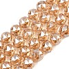 Transparent Electroplate Glass Beads Strands EGLA-N002-34C-B10-1