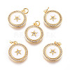 Brass Micro Pave Cubic Zirconia Pendants KK-D159-17G-1