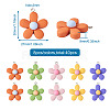 40Pcs 5 Colors Resin Pendants RESI-TA0001-40-8