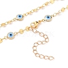Evil Eye Brass Enamel Link Chain Necklaces NJEW-JN03201-2