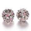 Alloy Glass Rhinestone European Beads PALLOY-N0116-009-2