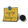 Word Enjoy Today Alloy Enamel Brooch Pins JEWB-R021-06C-2