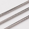3.28 Feet 304 Stainless Steel Round Snake Chains X-CHS-L015-06-1